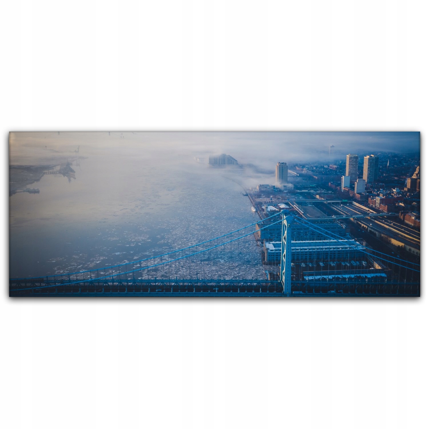 

Nowoczesny Canvas 125x50 Mgła Most Wschód Słońca