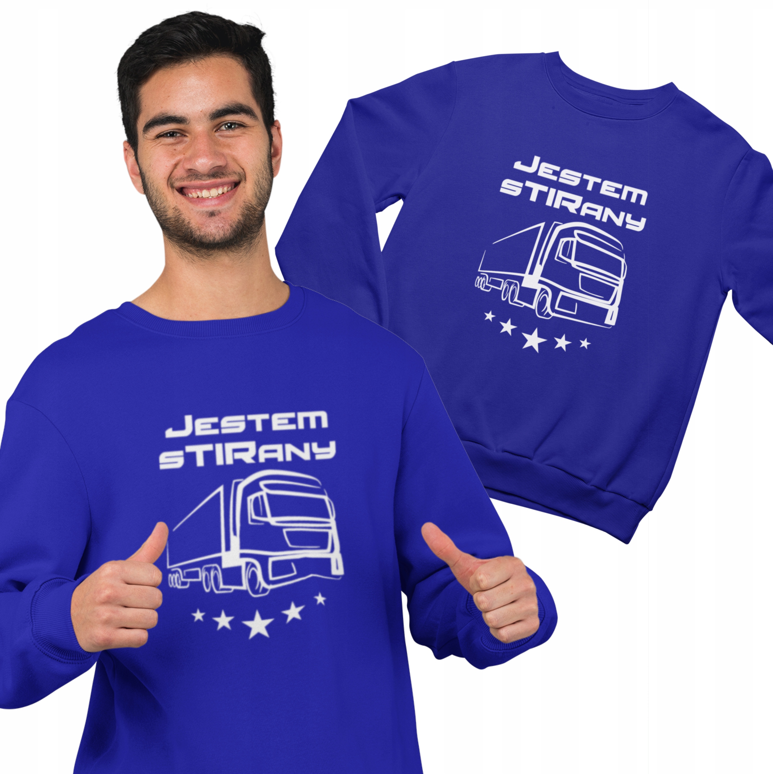 Męska Bluza z nadrukiem Jestem sTIRany Dla Kierowcy Tira Urodziny 3XL