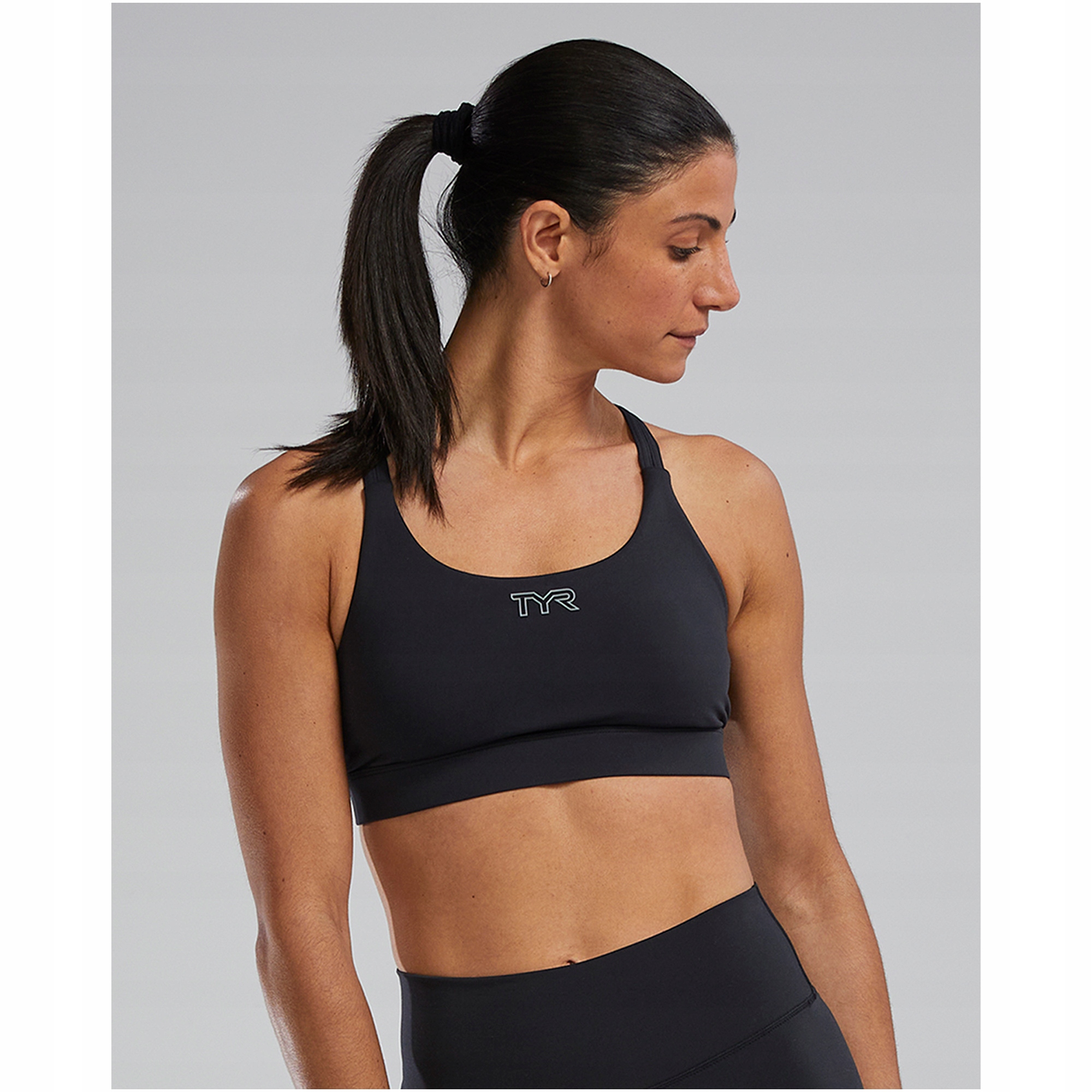 Top damski sportowy Tyr Jl Dualstrpbra Sol czarny rozmiar M