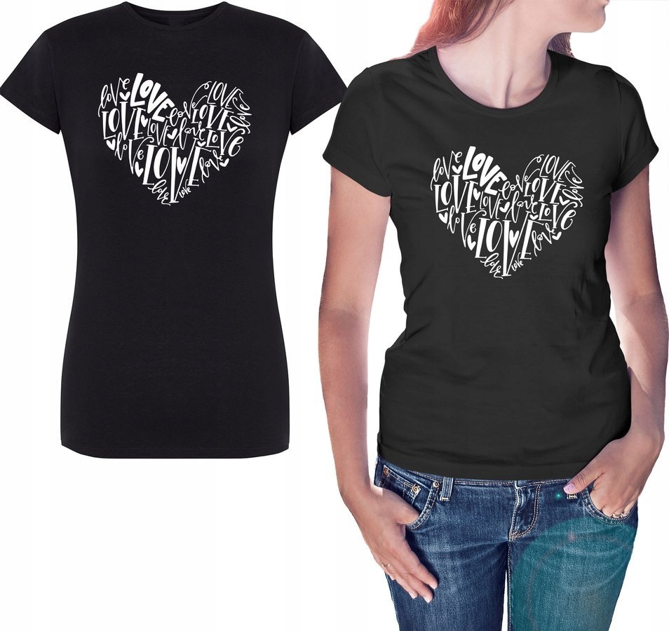 

Koszulka damska Heart Love czarna XL