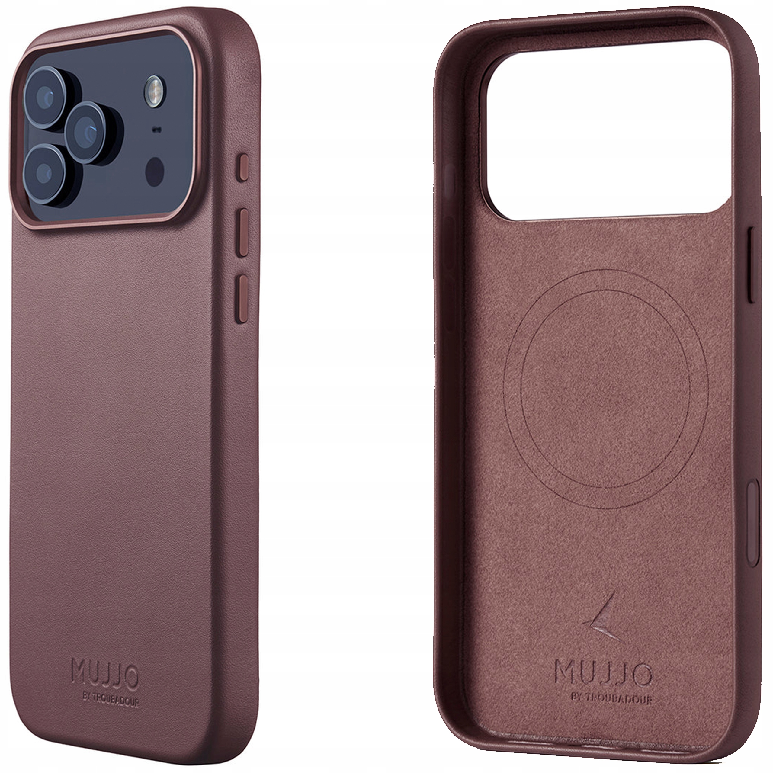 Mujjo Leather Case Pouzdro Kožené s MagSafe pro iPhone 17 Pro Max Kryt