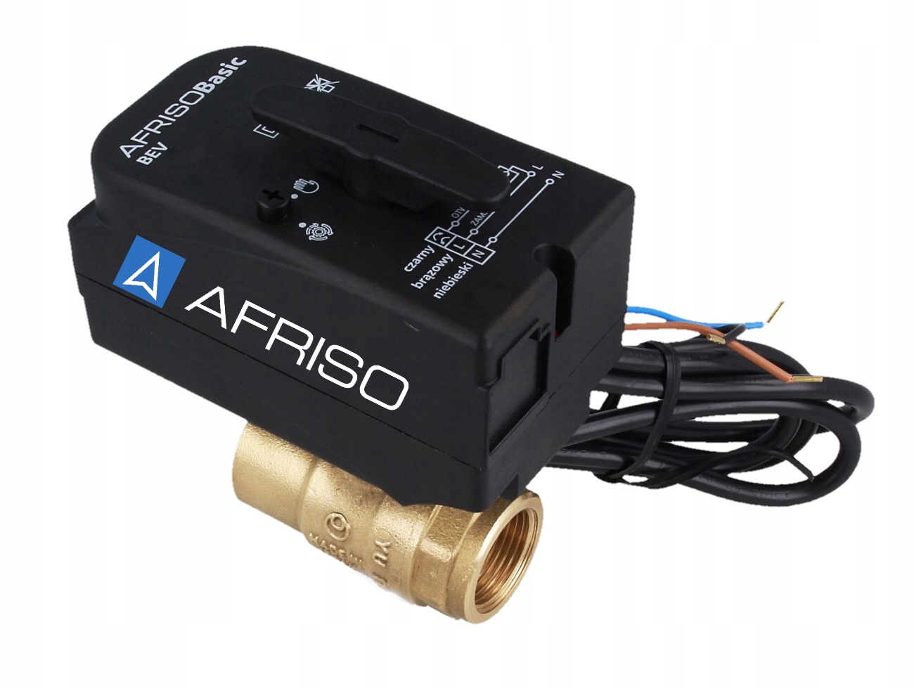 ZAWÓR KULOWY 2-DROGOWY BEV 1'' NO SIŁOWNIK AFRISO
