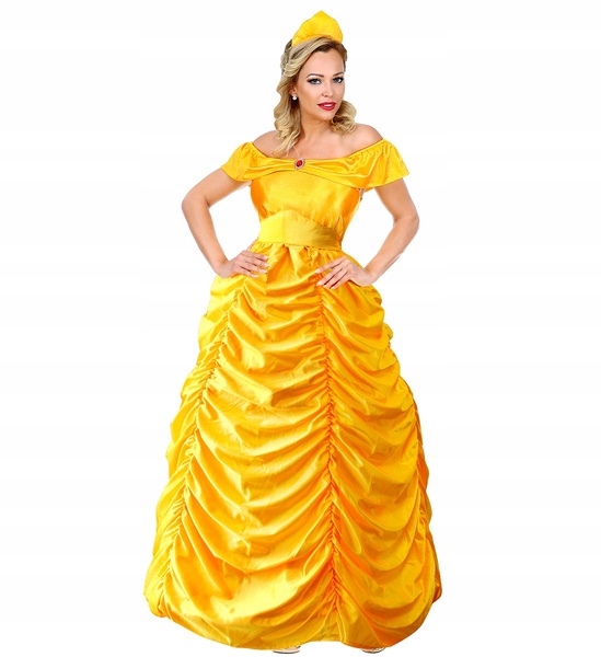 Kostým Oblek Žlutá Královna Koruna Pásek L