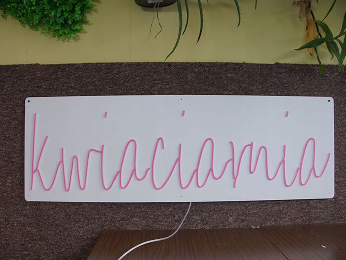 NKWIACIAR NEON LED FLEX NAPIS Kwiaciarnia ŚWIDNIK Producent inna