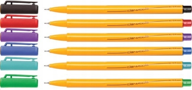 NIEZAWODNE CIENKOPISY Rystor 6 kolorów ETUI RC-04 Kod producenta RC-04