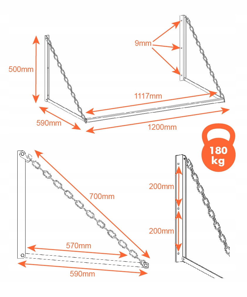 Wieszak ścienny półka na opony KOLCHUGA EAN (GTIN) 0745760820740