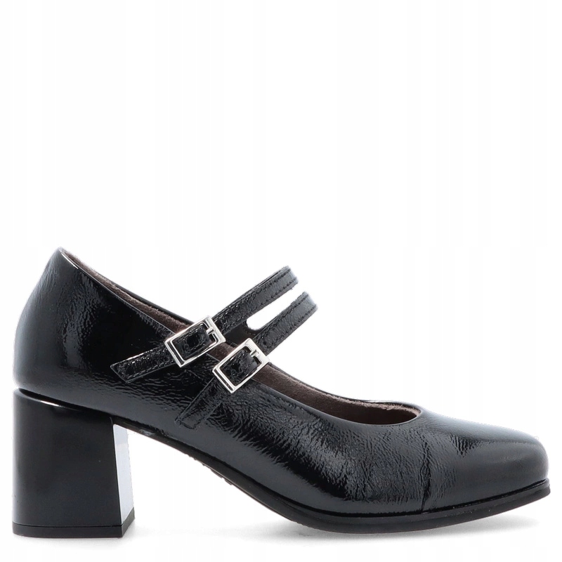 Lakované lodičky s proužky Pitillos 10831 Černé 39