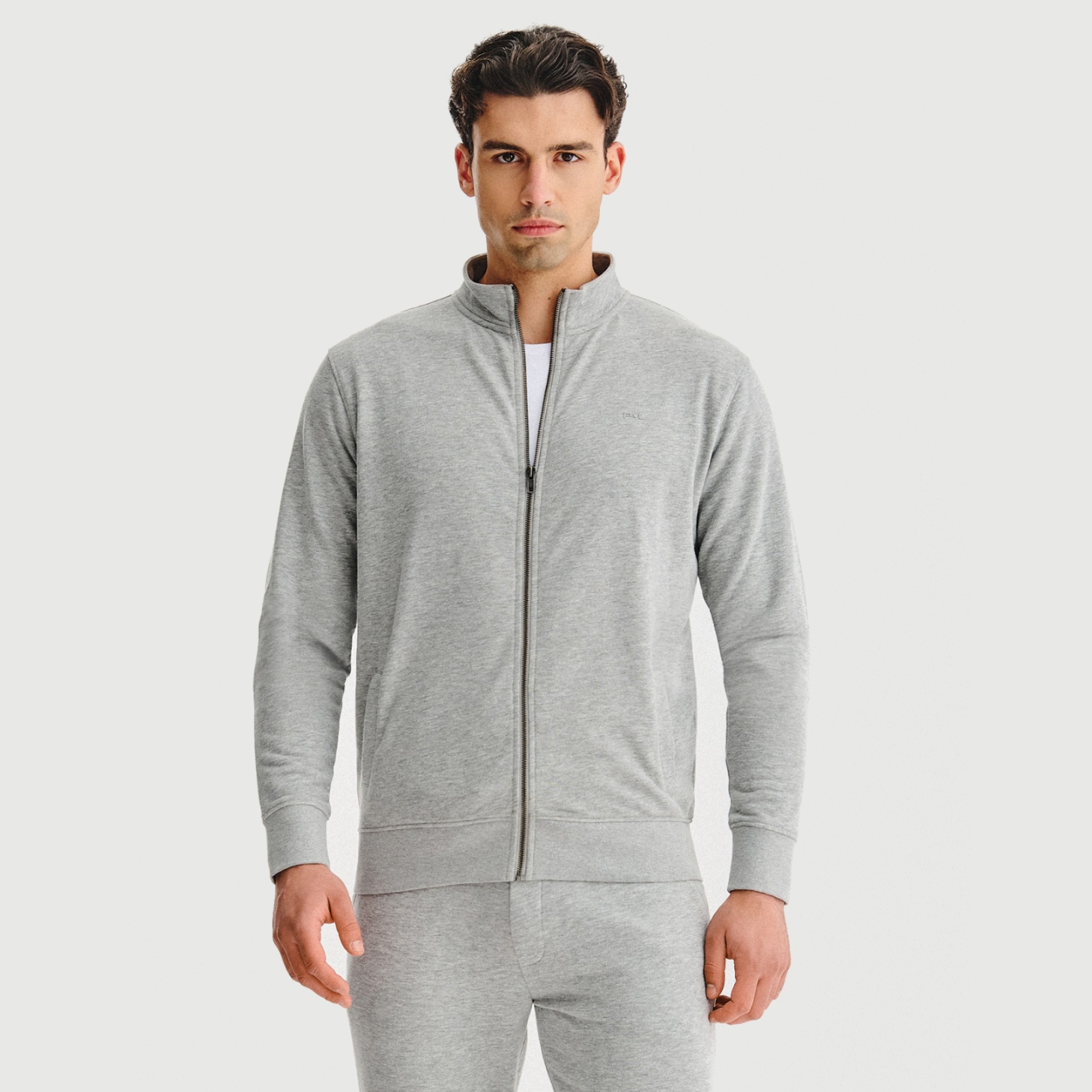 Pánská šedá Tepláková mikina na zip Pako Lorente , vel M