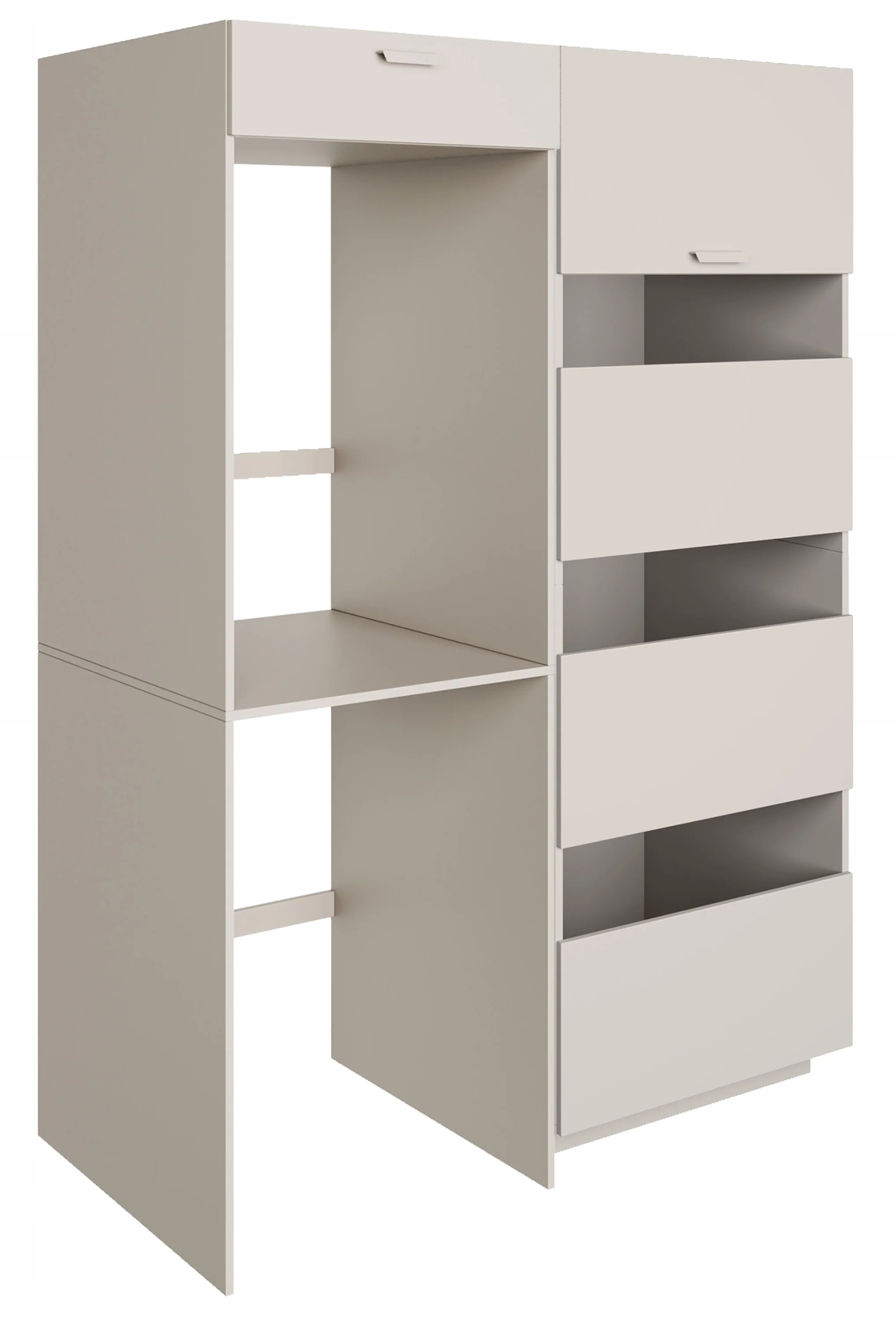 Sada koupelnového nábytku Holv dvoukomorová skříňka nad pračku 135 cm kašmír