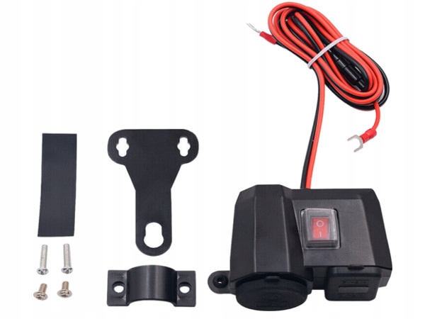 GNIAZDO ZAPALNICZKI ŁADOWARKA MOTOCYKL SKUTER 2x USB WOLTOMIERZ WODOODPORNY Producent Ertons