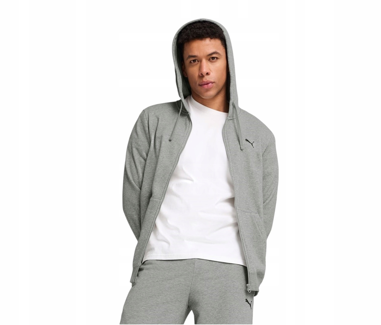 Puma Pánská Mikina Ess Full-zip Hoodie Šedá vel. L