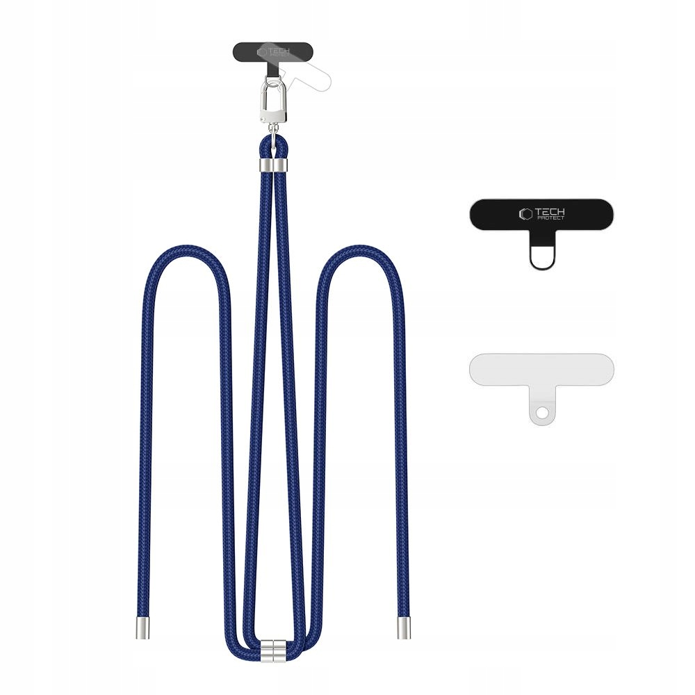 Tech-protect C7S Rope Crossbody Strap Navy Blue/silver