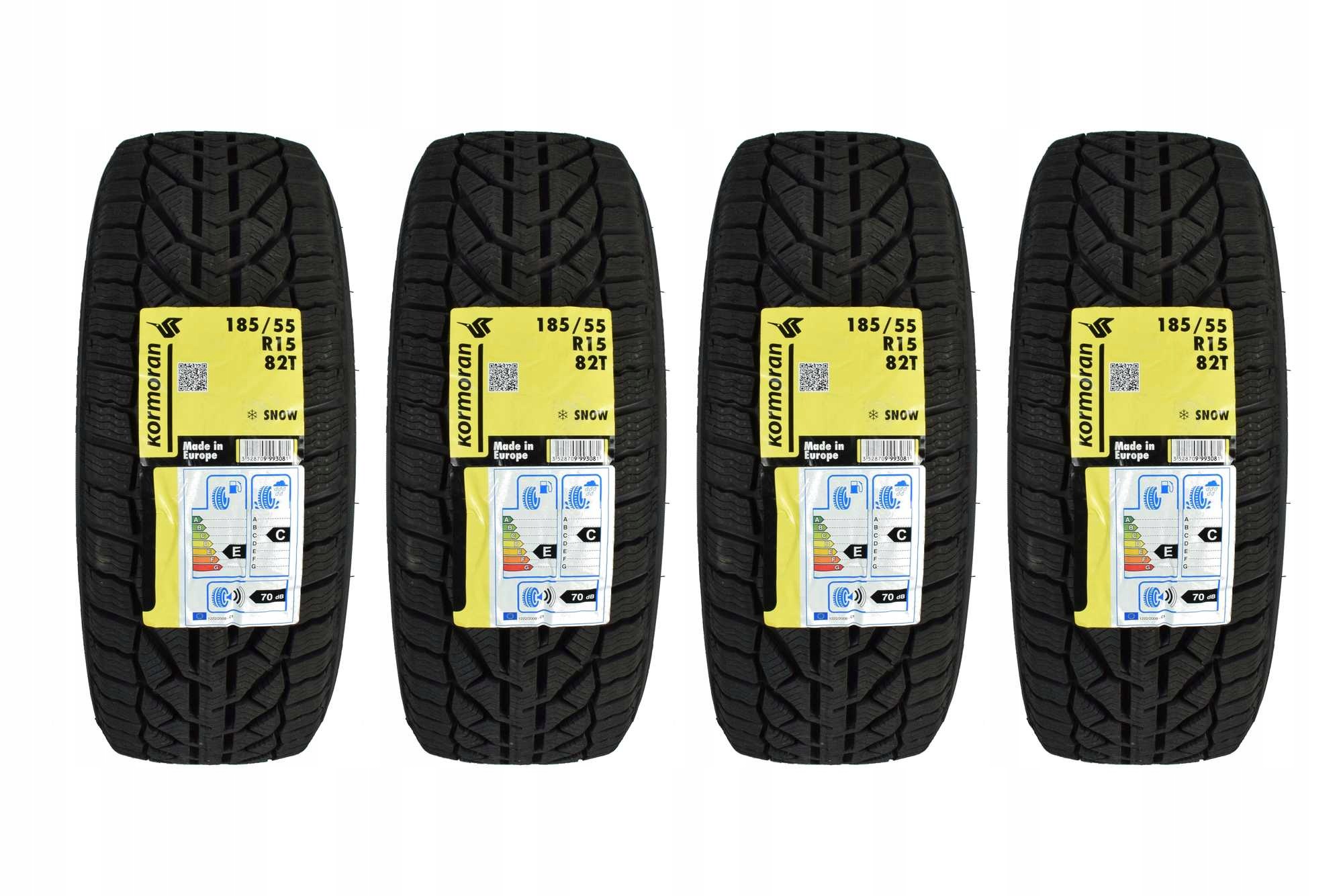 4 opony zimowe 185/55R15 Kormoran Snow 2026