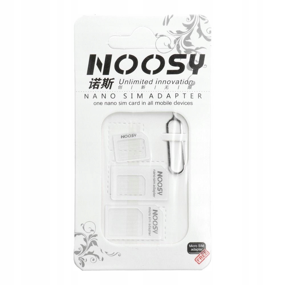 NOOSY Adapter Adaptery Karty Micro Sim Nano Sim