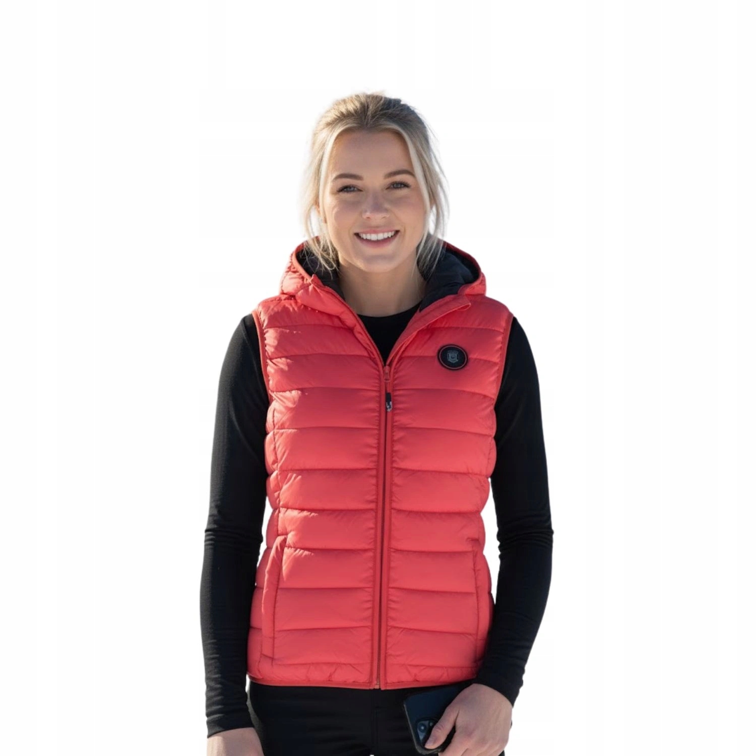 Dámská vesta Anapurna s kapucí bez rukávů péřová růžová vel. 3/L