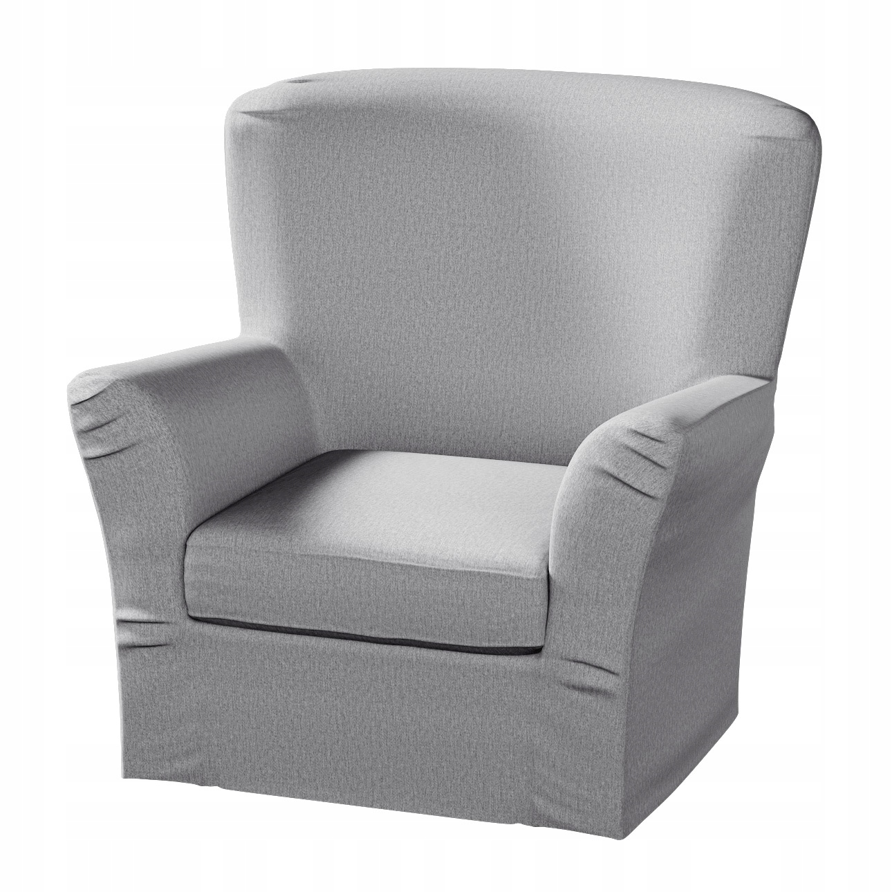 Dekoria Potah na křeslo Tomelilla vysoký s záložkami Ikea šedý