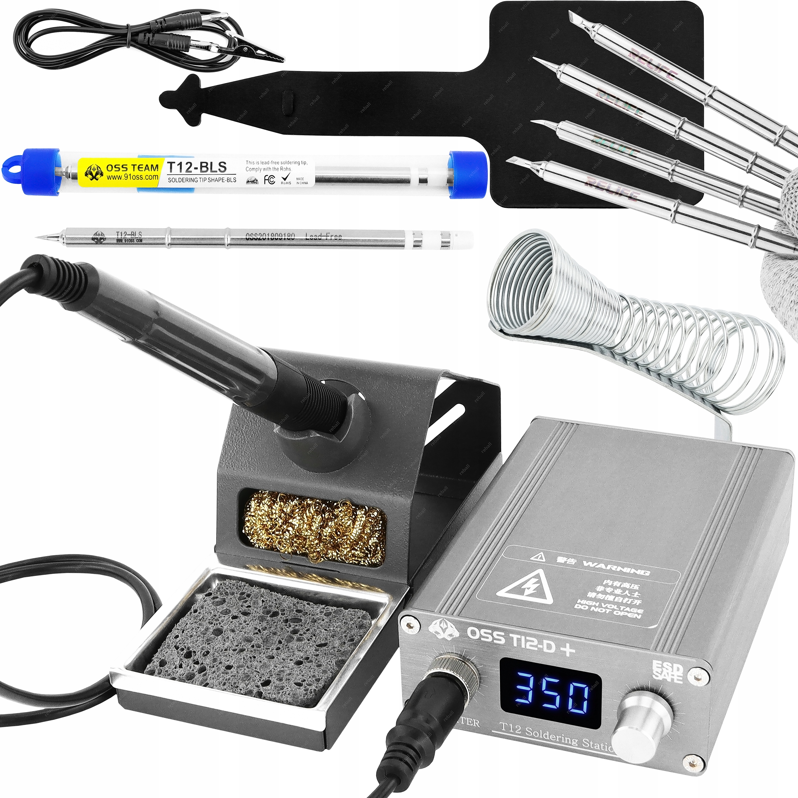 Mocna Stacja Lutownicza Oss Team T12-D+ 5 Grotów Model Podobny T12-X Plus