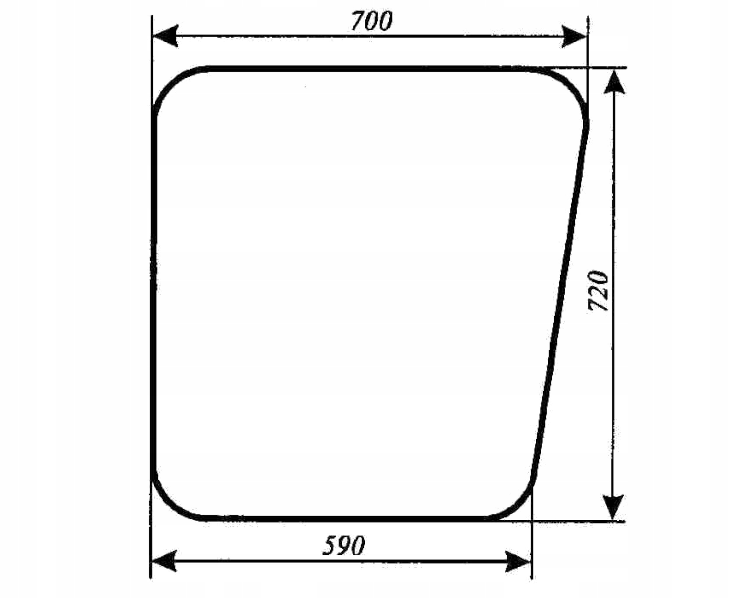 sklo Orkan pro zelené boční pravé přední