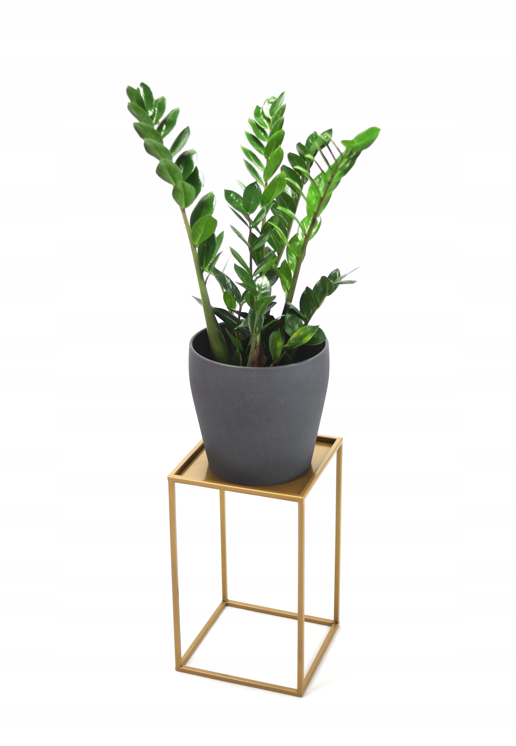 

Nowoczesny Kwietnik Metalowy Stojak 40cm złoty