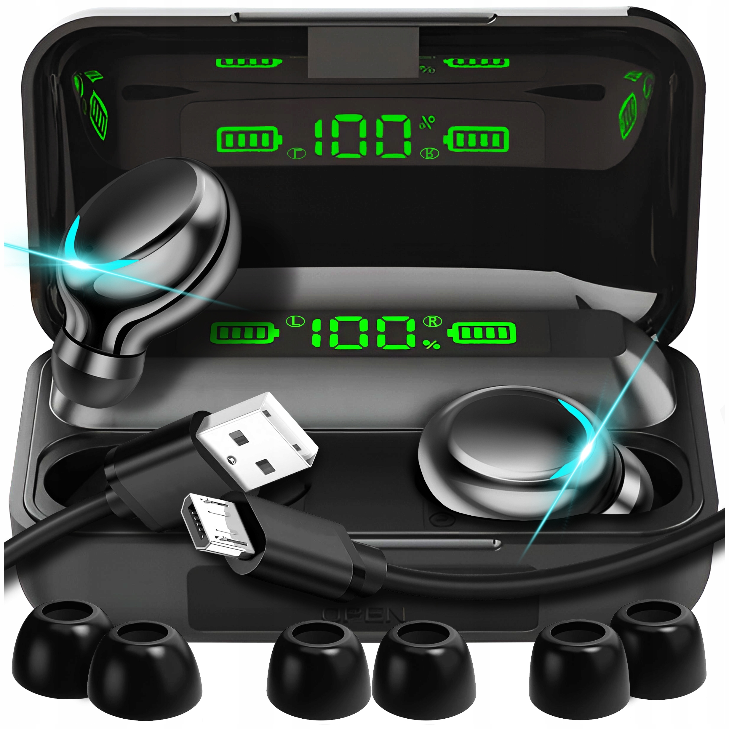 

Słuchawki Bezprzewodowe Bluetooth 5.1 Powerbank