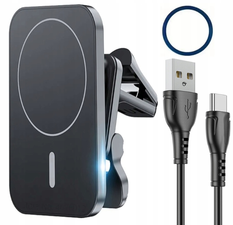 Ładowarka Indukcyjna Qi Uchwyt Samochodowy do Magsafe Do Iphone Pd 15W
