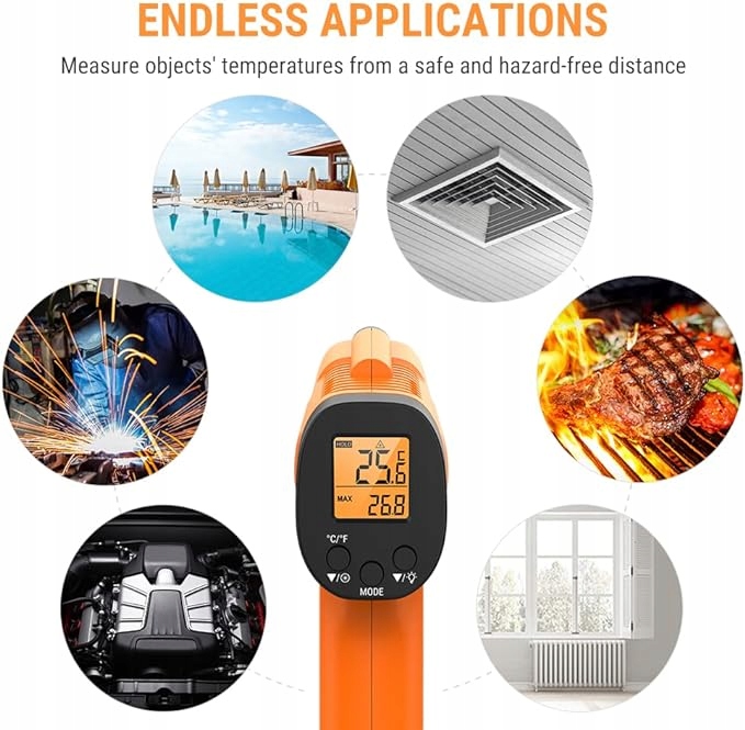 Pirometr ThermoPro TP30, termometr na podczerwień, laserowy miernik temp... Marka ThermoPro