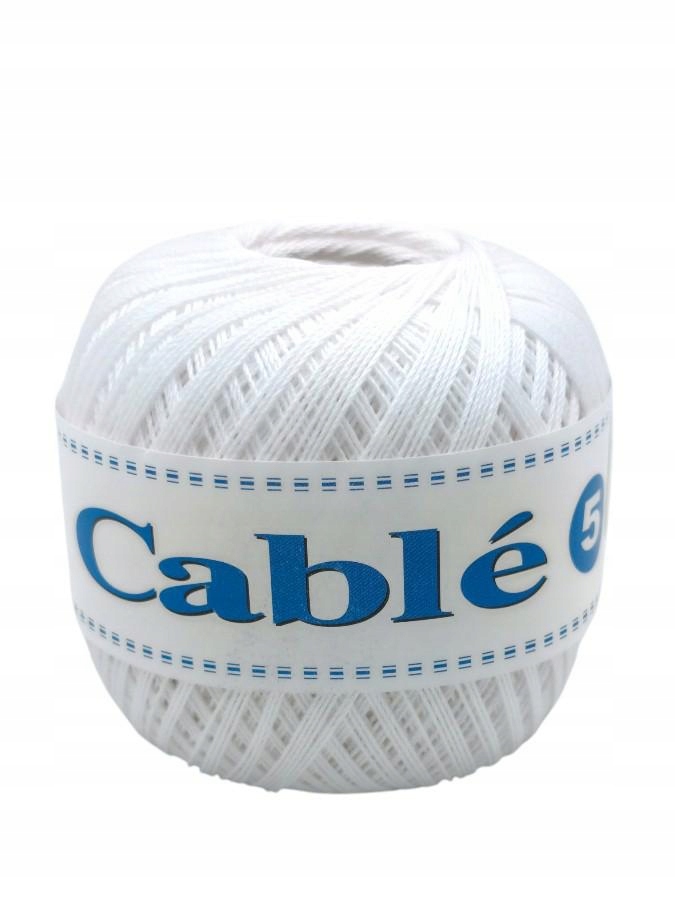 kordonek CABLE5 kol. bialy 330m/50gr. SZTUKA