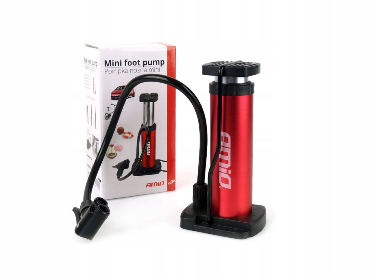 Pompka nożna metalowa mini AMIO Marka Amio