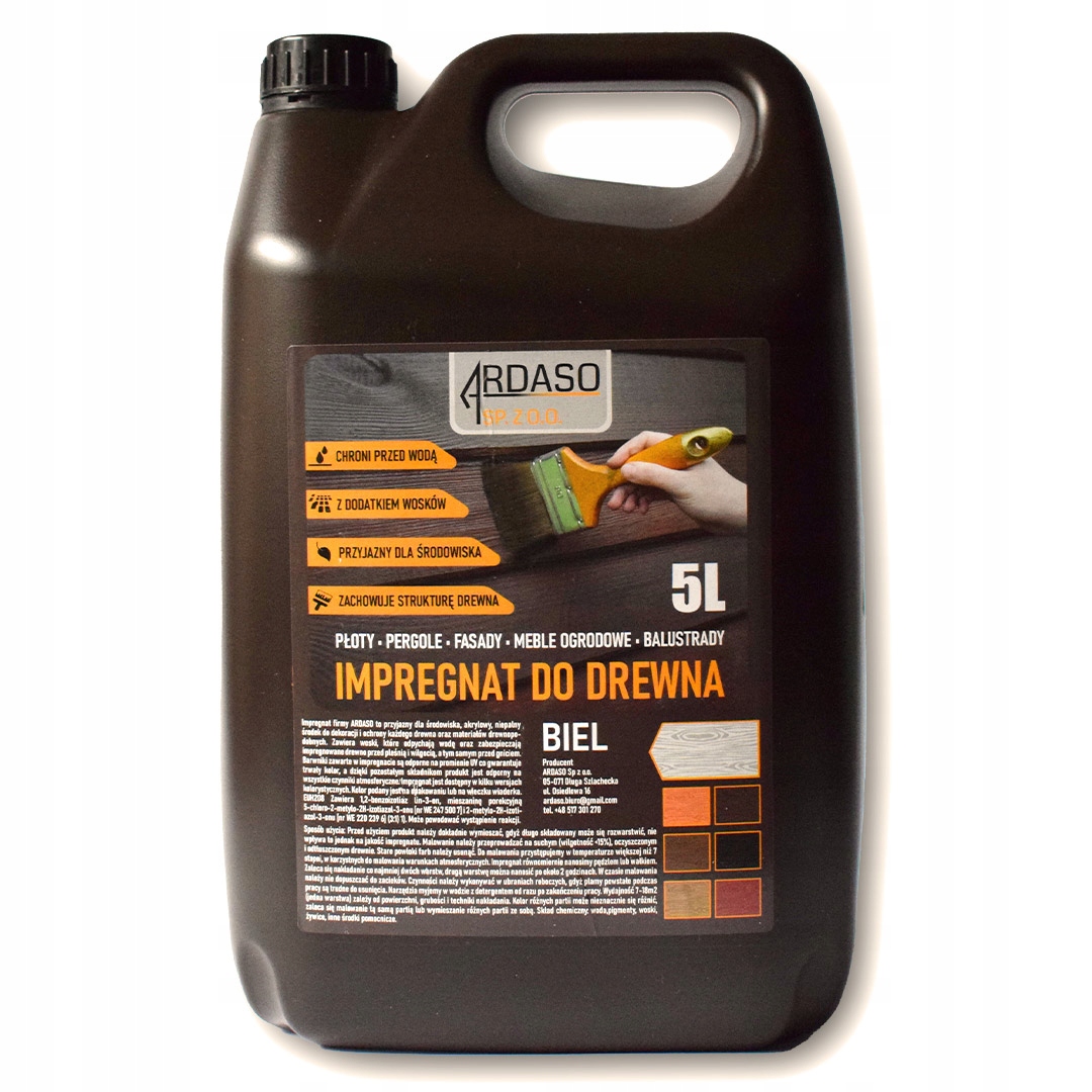 

Impregnat dekoracyjny farba do drewna 10 z woskami