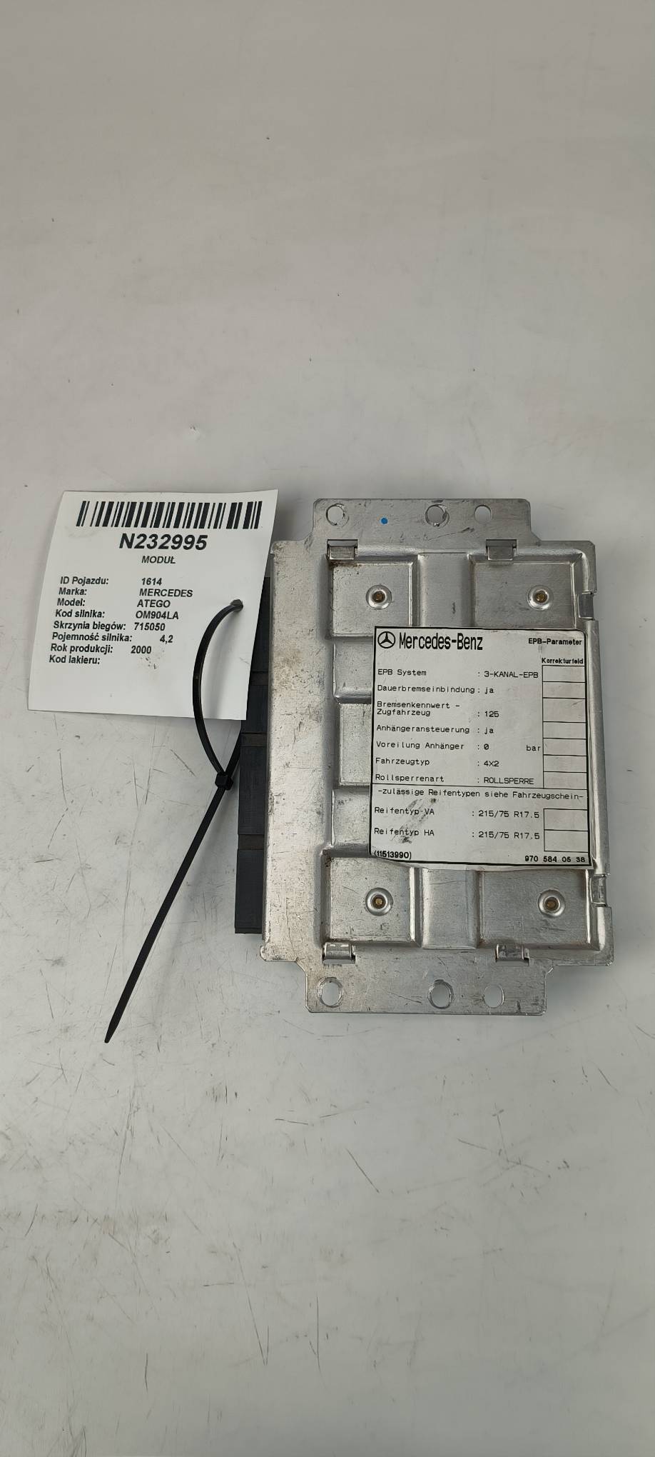 module 9705840538 MERCEDES ATEGO 815