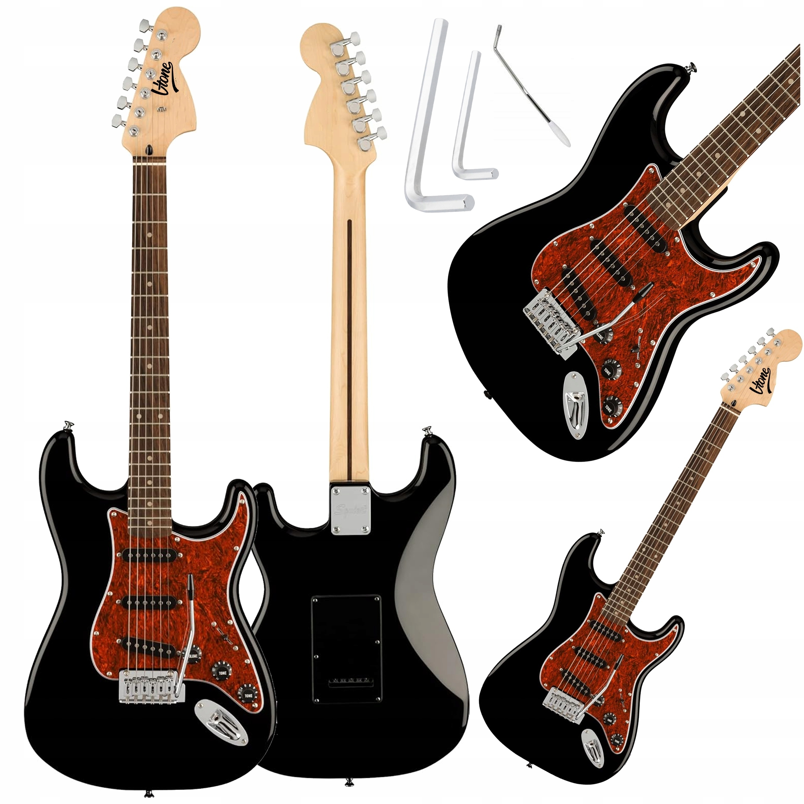 Elektrická Kytara Stratocaster 4/4 Sss Tremolo Plnohodnotné Klíče