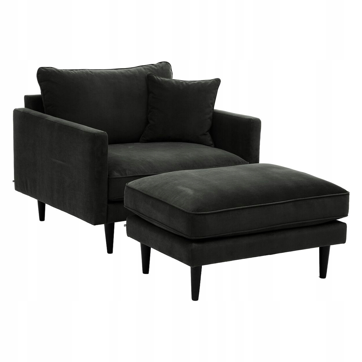 Velké Pohodlné Khaki Odpočinkové Křeslo S Podnožkou Do Industriálního Obývacího Pokoje