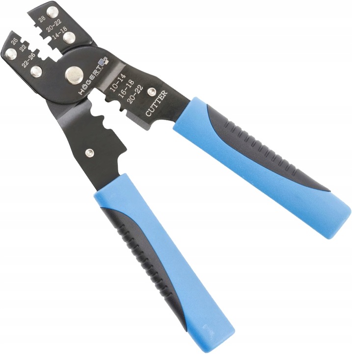 Zaciskarka szczypce do zaciskania końcówek 0,08 mm² 6 mm² Hogert HT1P215