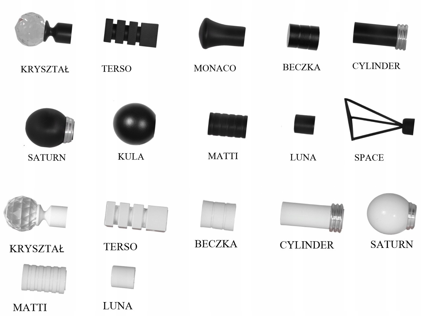 Karnisz Pojedynczy Metal Czarny Nowoczesny 19 100 Rodzaj karnisza pojedynczy
