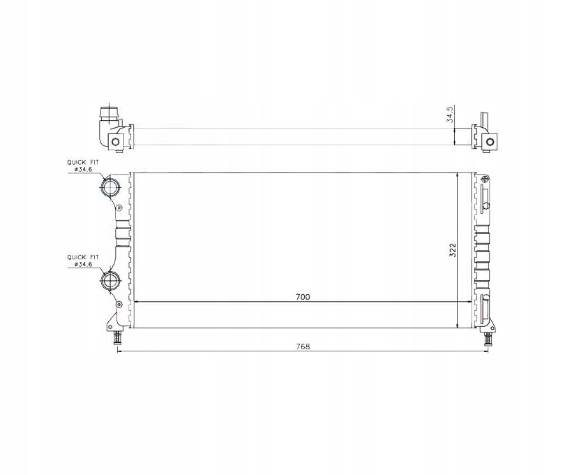 CHŁODNICA FIAT DOBLO 01- 46807378