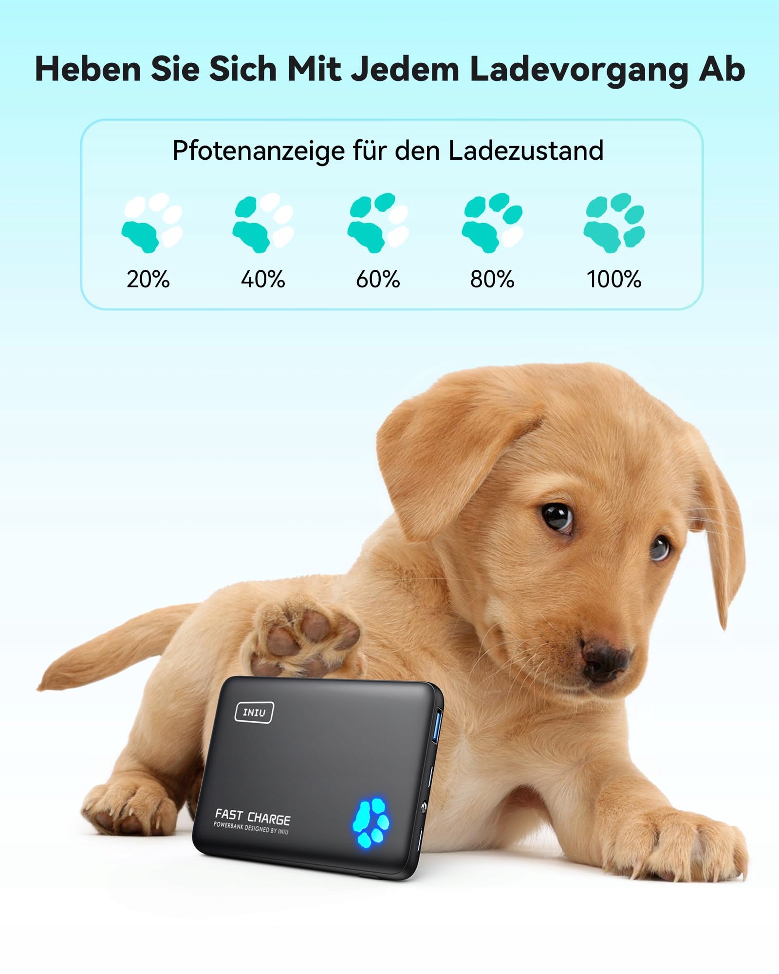 INIU Power Bank 10000mAh USB C PD3.0 for iPhone Samsung iPad — miniatura 6