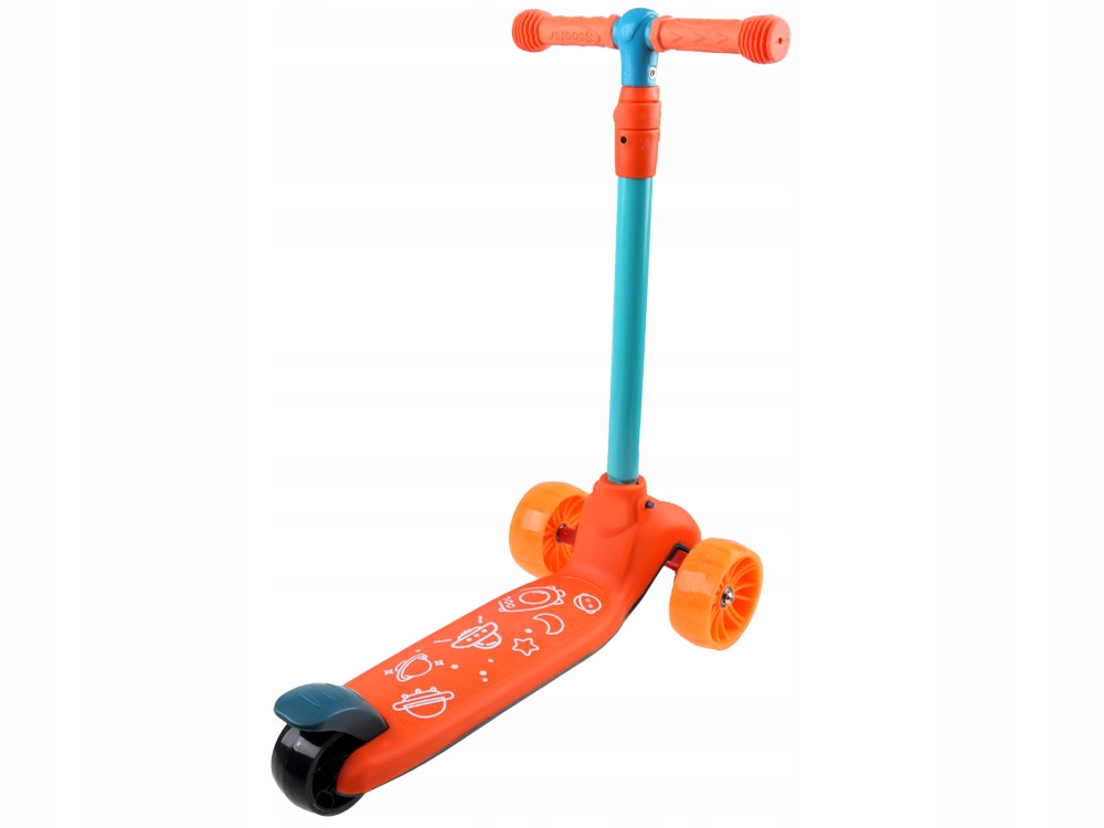 TRÓJKOŁOWA HULAJNOGA BALANSOWA /KAUCZUKOWE KOŁA LED Hamulec tak