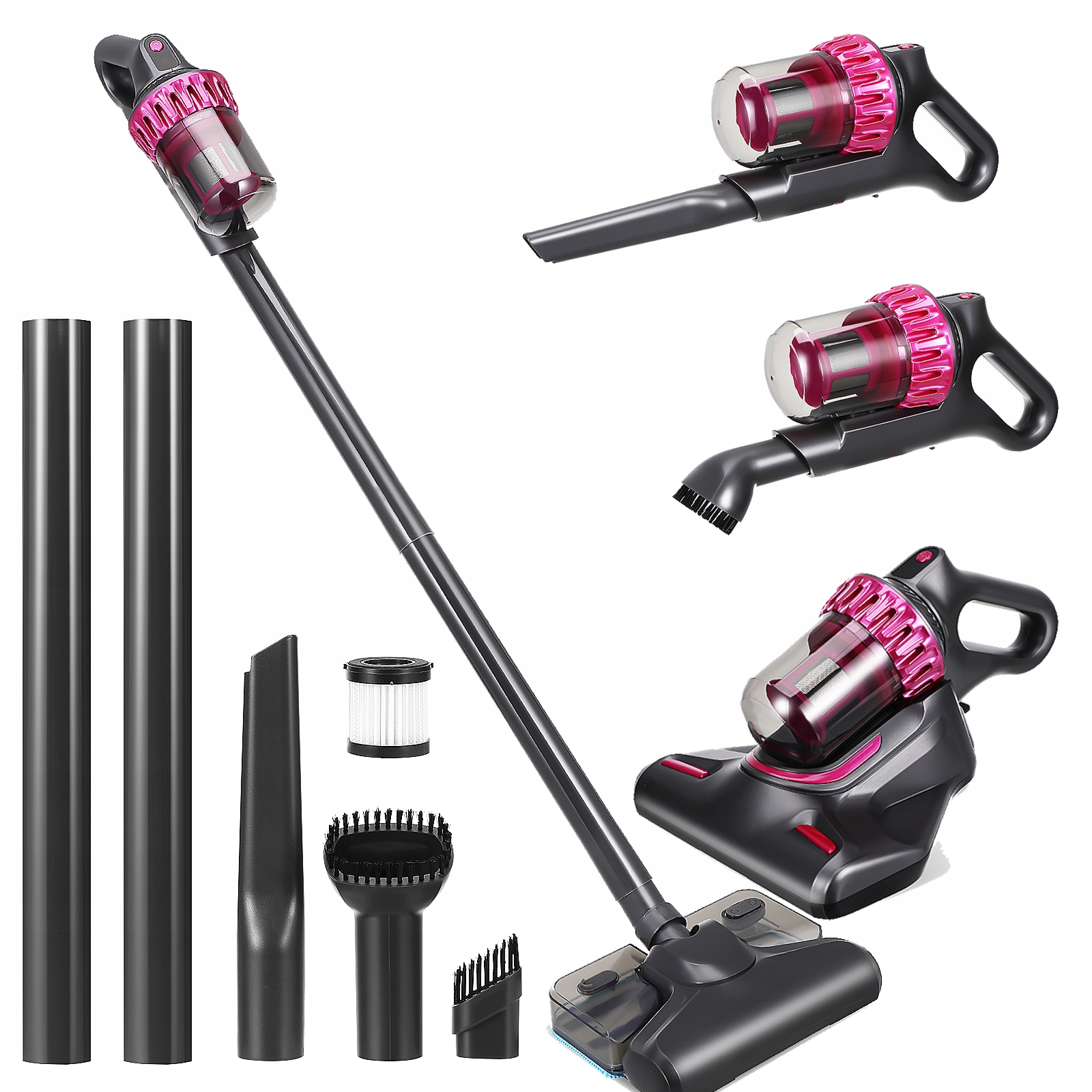 Odkurzacz Bezprzewodowy, 5 W 1 Odkurzacz Szczotkowy Do Podłóg Twardych I Dywanów