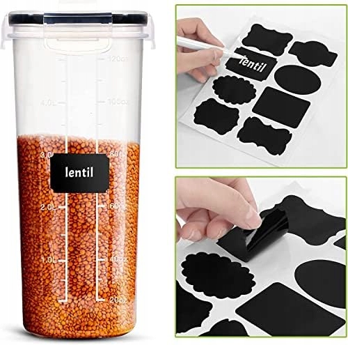 x4 POJEMNIKI HERMETYCZNE NA ZYWNOSC PLASTIKOWE PUDEŁKA SZCZELNE ZESTAW 4L EAN (GTIN) 5901825900375