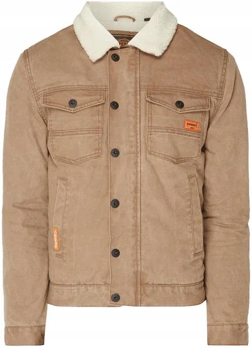 Superdry Džínová bunda s podšívkou z umělé kožešiny, velikost vel.