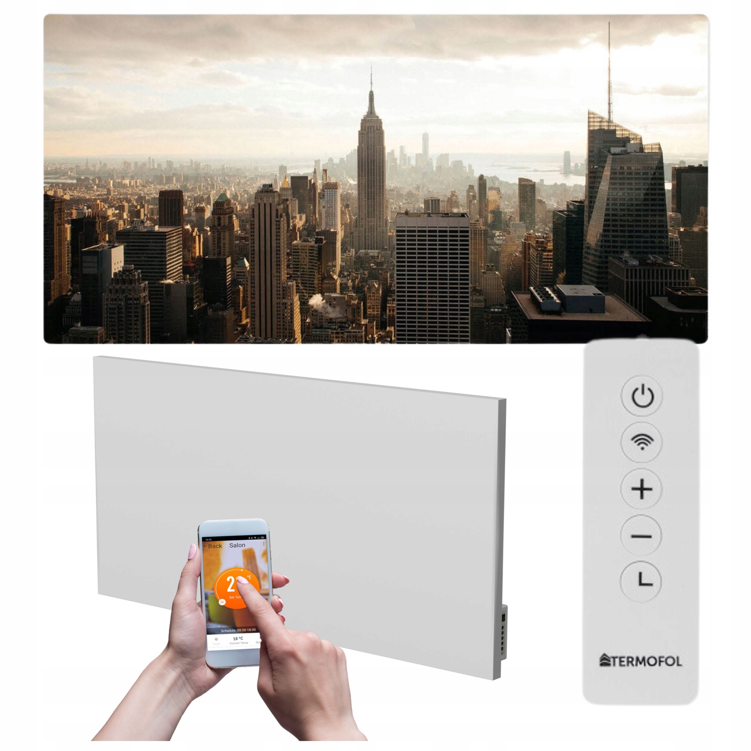 Infračervený obrazový ohrievač 700 W 120 x 60 cm WiFi