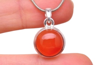 * Karneol Indie Atraktivní Přívěsek Pro Každou Příležitost Stříbro 925 Č. 4 *