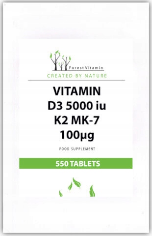 

Witamina D3 5000 iu K2 MK-7 100 mcg 550 tab Mocna