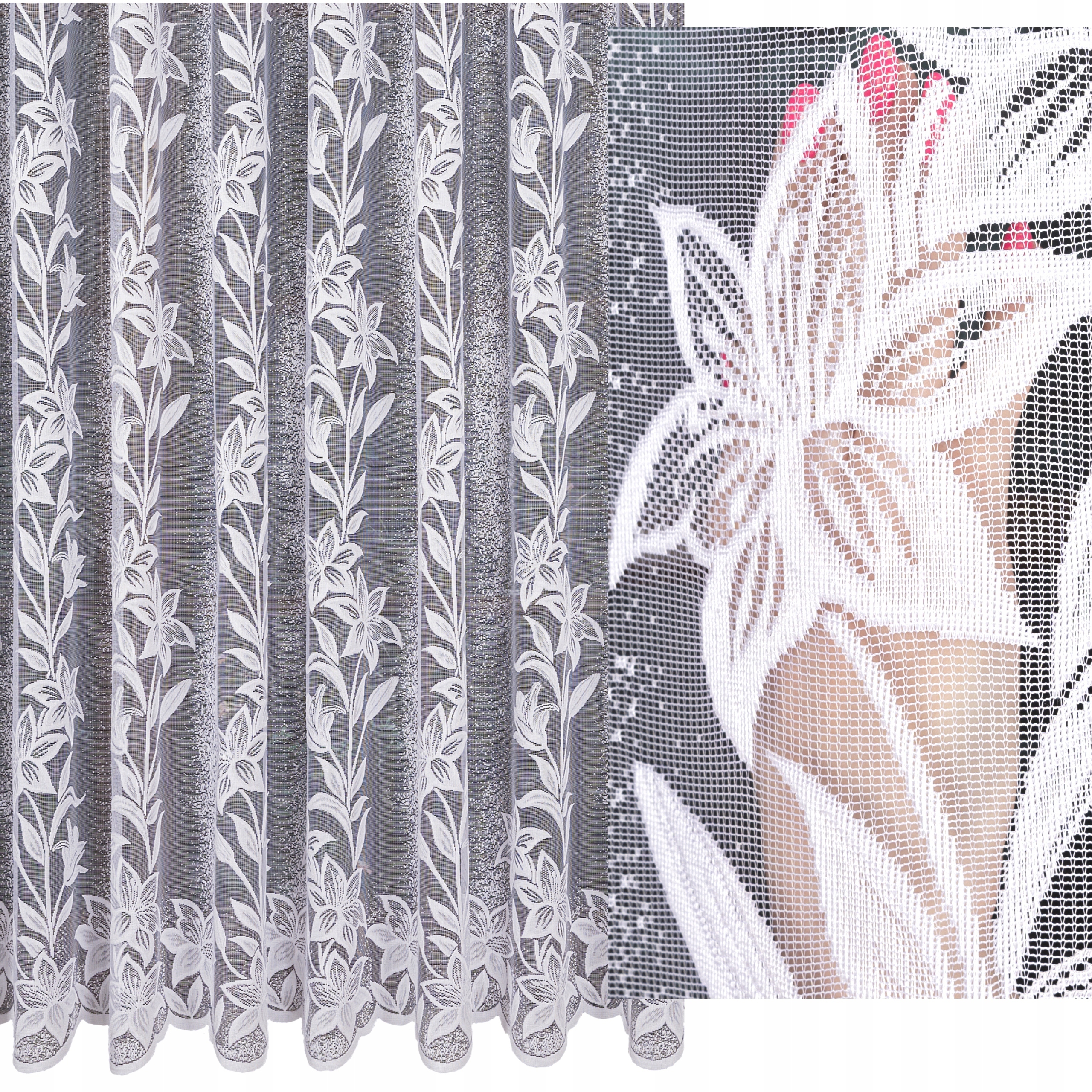 Hotová Záclona Bílá Žakárová Na Pásku Bez Žehlení 550x180 Žabky Pokoje