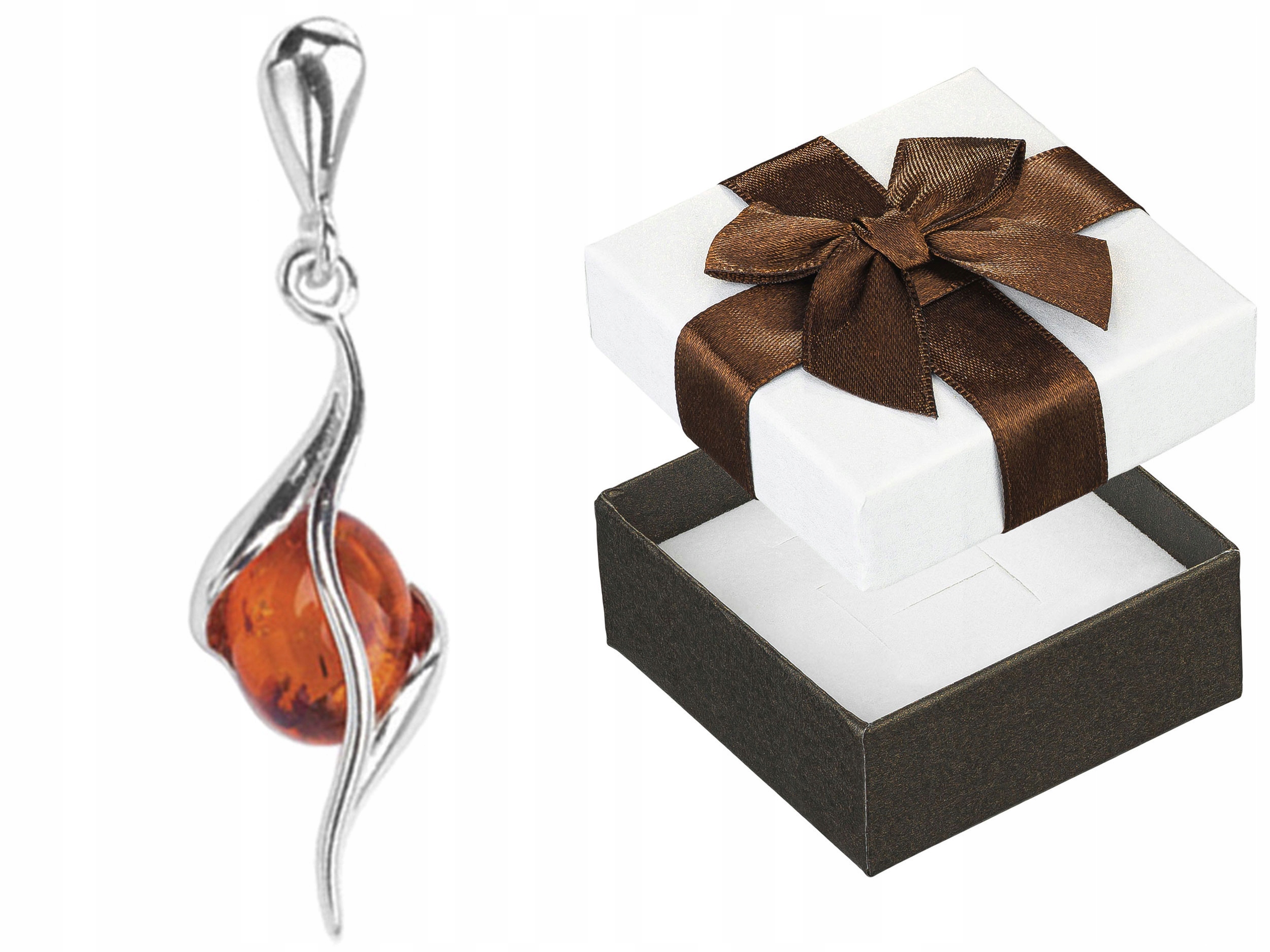 Stříbrný přívěsek s jantarem Elegantní dámský Přívěsek Jantar Stříbro