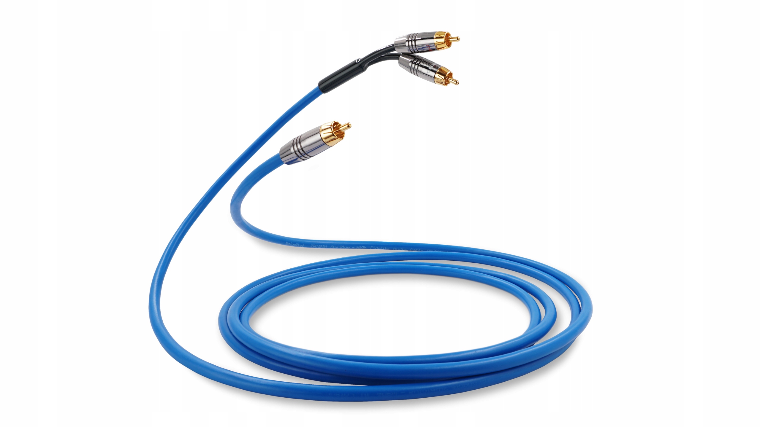 Melodika SBSWY150 Kabel do subwoofera typu Y (1xRCA-2xRCA) Sky Blue - 15m