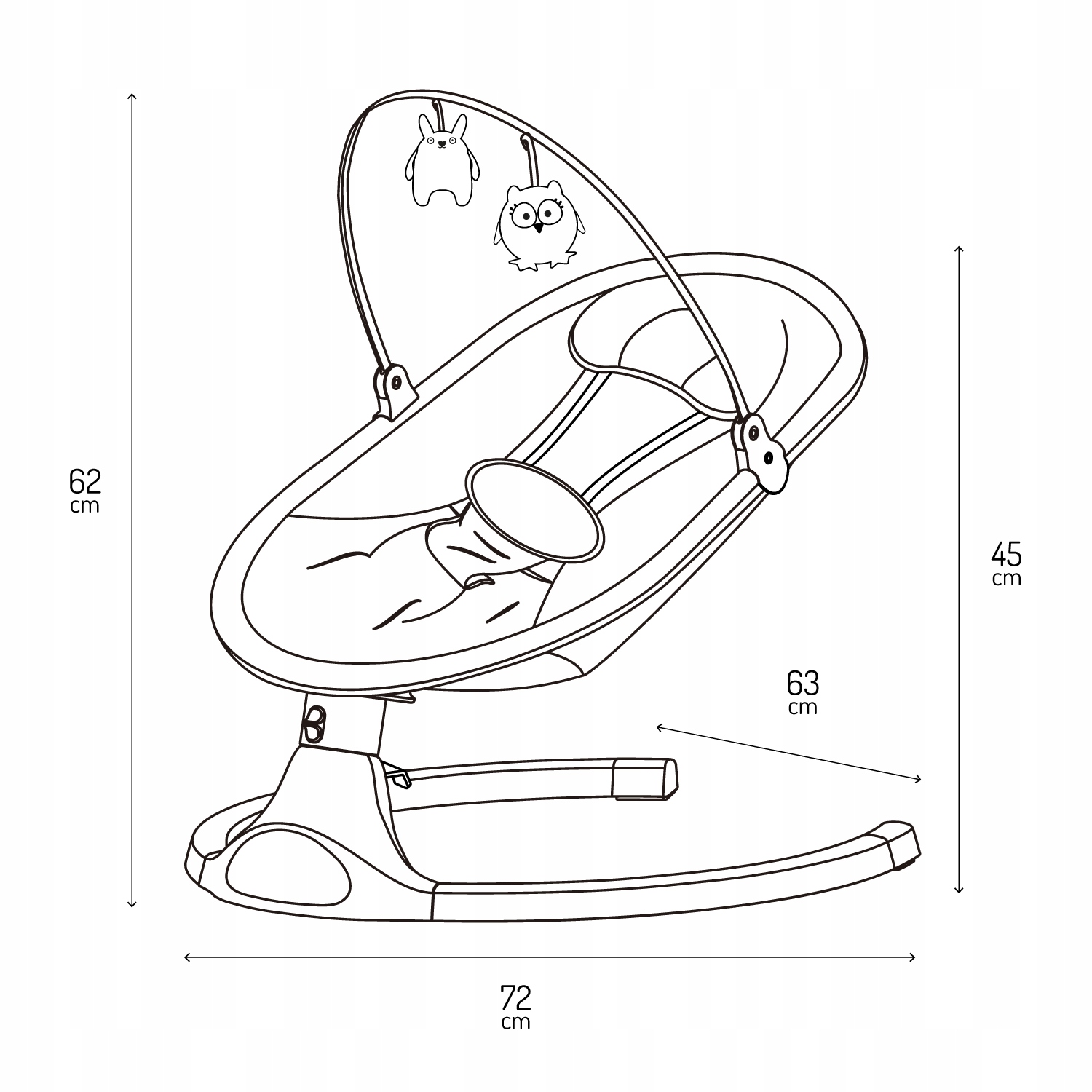 ELEKTRINIS SUPAMASIS ŠVENTINIS KĖDAS - MoMi KENANI ONYX - BLUETOOTH MUZIKOS PILOTAS, juoda spalva