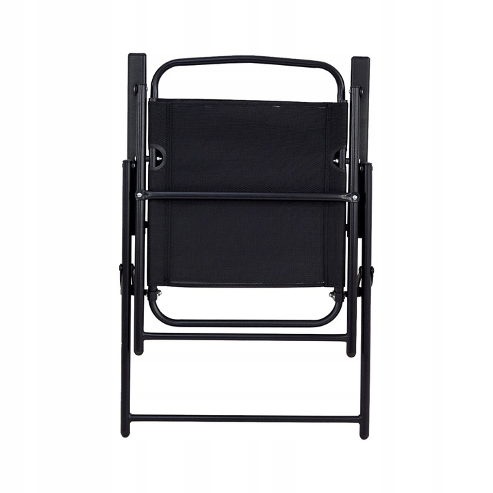 MOCNE SKŁADANE WYGODNE KRZESŁO OGRODOWE TARAS BALKON DO STOŁU LIMA CZARNY Marka Kontrast