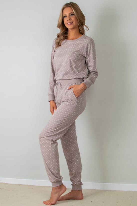 Piżama damska Muzzy Kropki długa rozmiar L