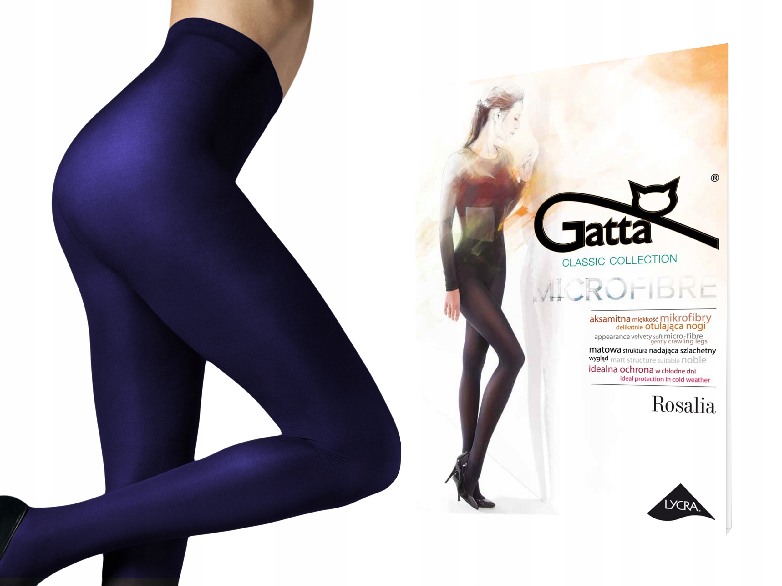 

Grube rajstopy Gatta Rosalia 40 den deep navy 4-L